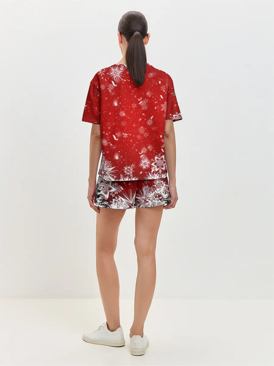 Женская пижама с шортами / Новогодний Fortnite