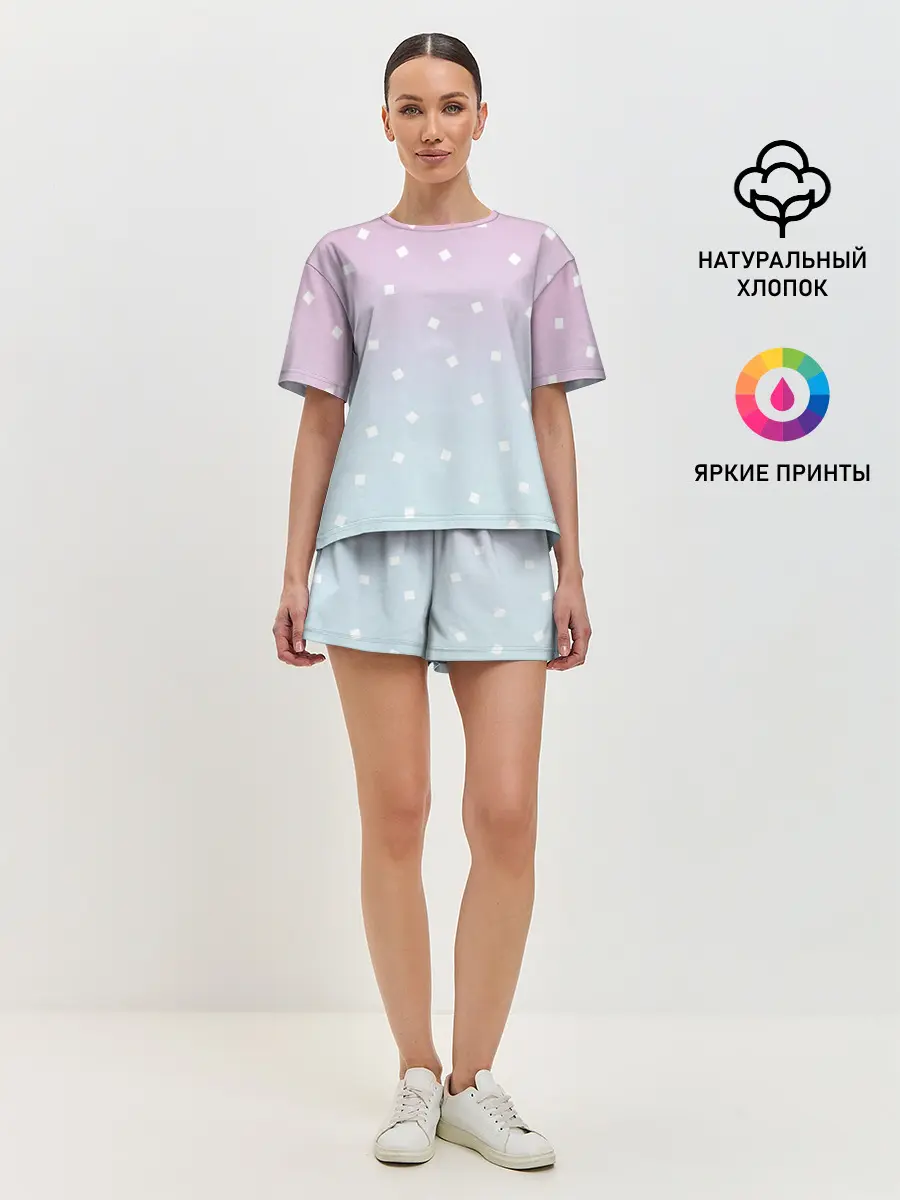 Женская пижама с шортами / Милый градиент