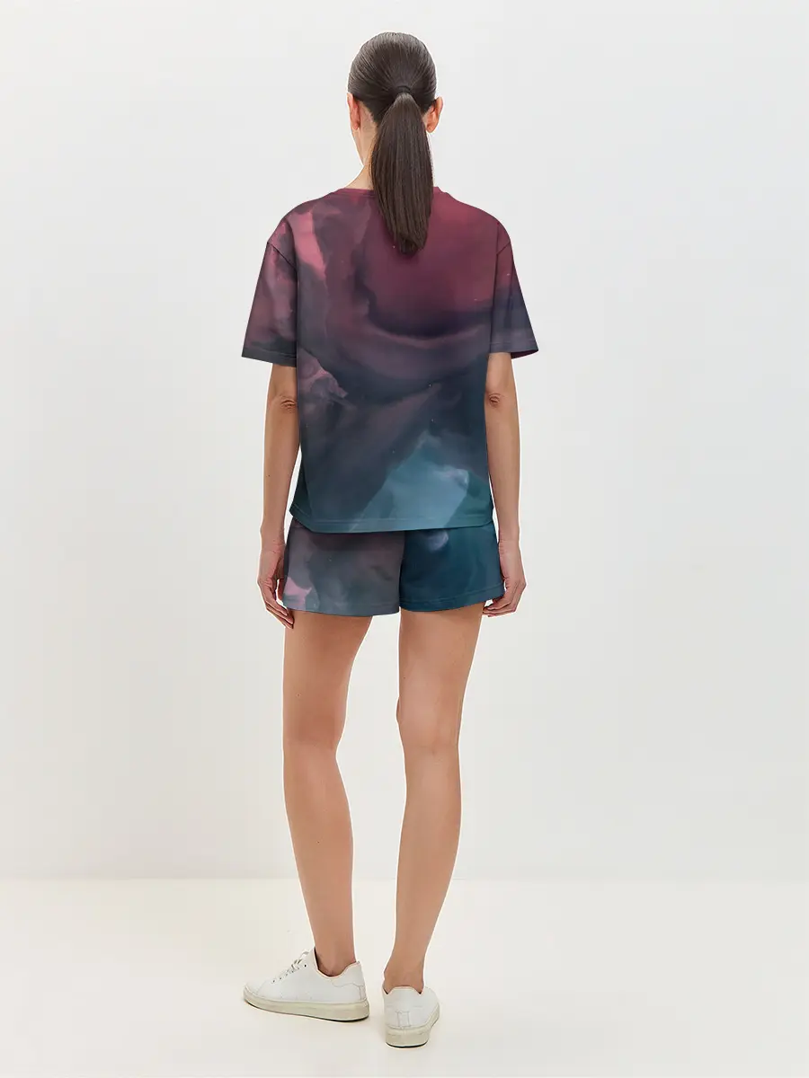 Женская пижама с шортами / Танцующие коты