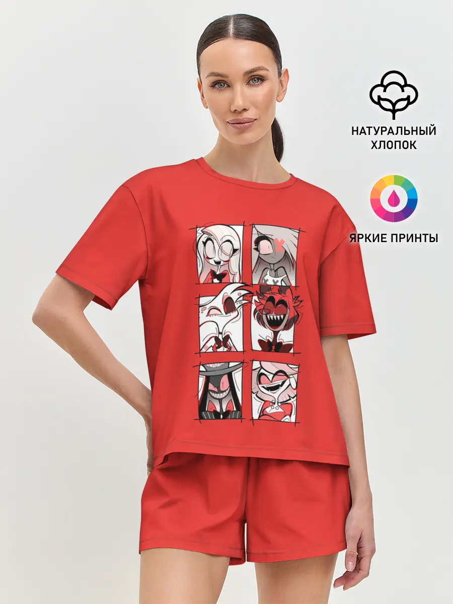 Женская пижама с шортами / Hazbin Hotel