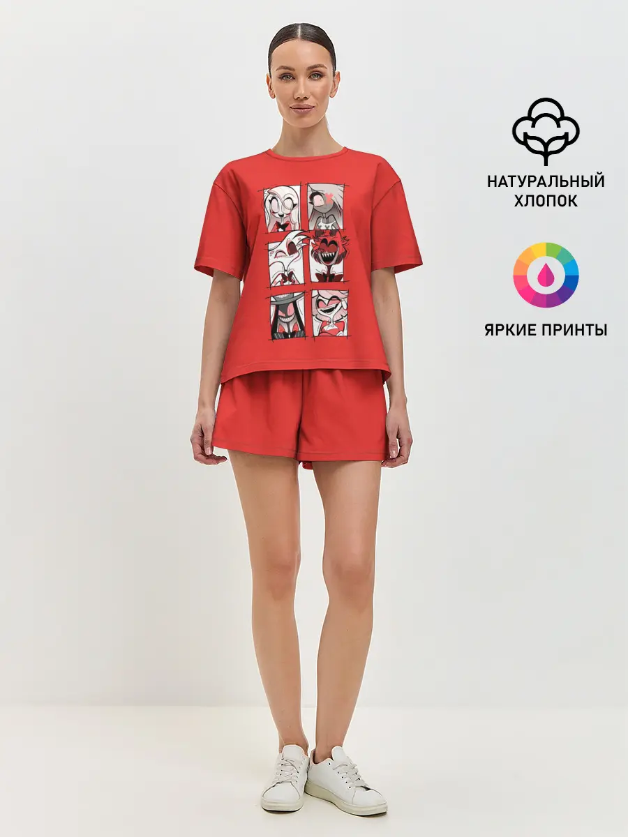 Женская пижама с шортами / Hazbin Hotel