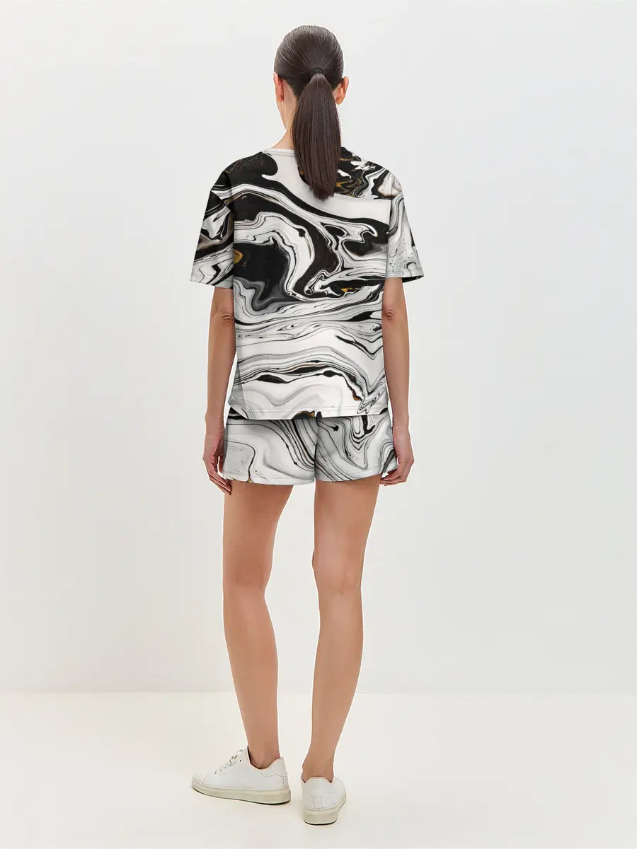 Женская пижама с шортами / woman yelling at cat