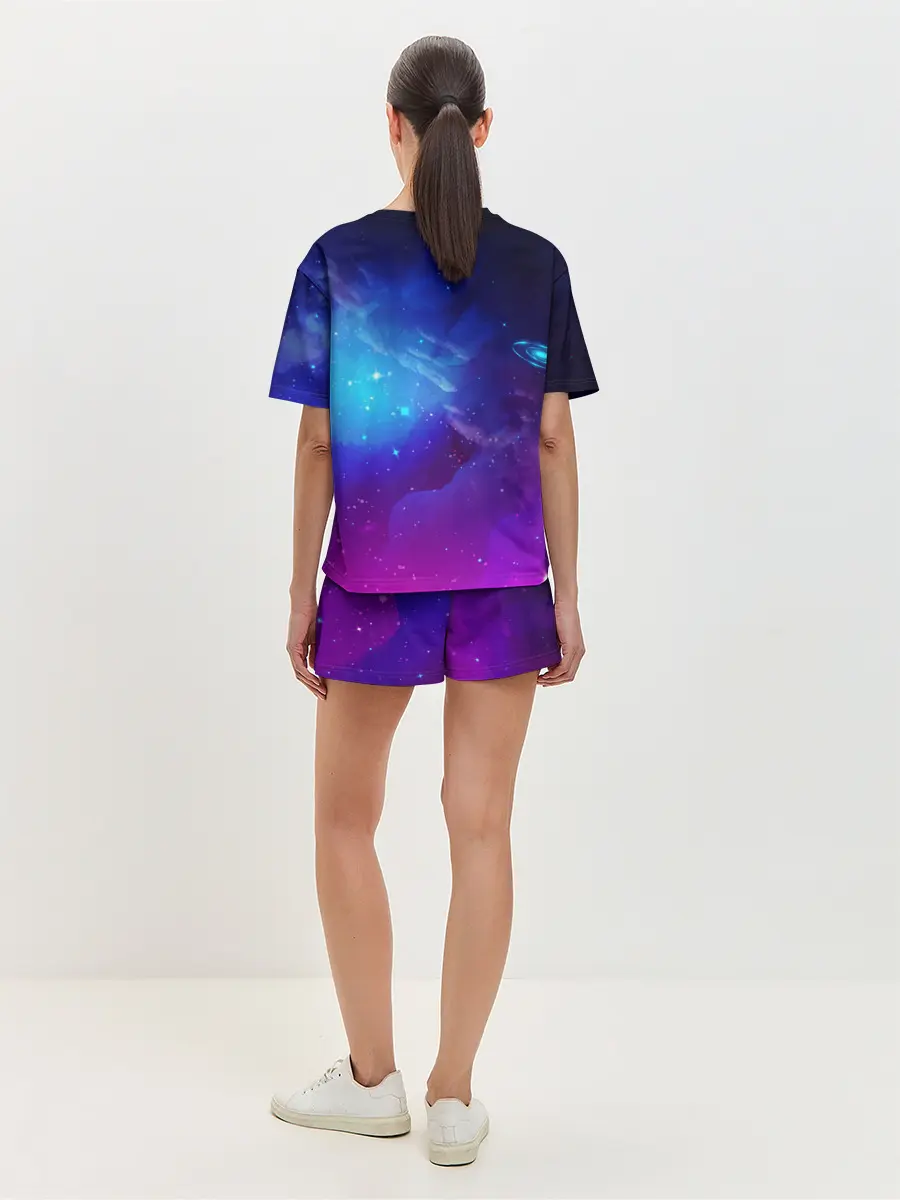 Женская пижама с шортами / Woman yelling at a cat