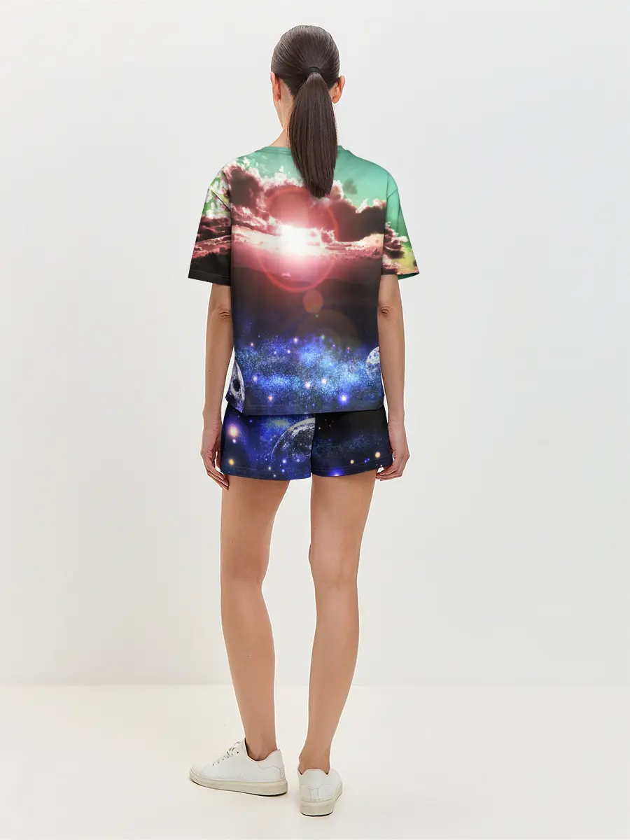 Женская пижама с шортами / ЗАКАТ НОЧНОЙ