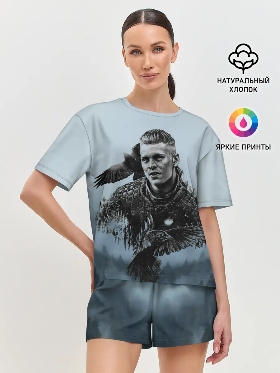 Женская пижама с шортами / vikings