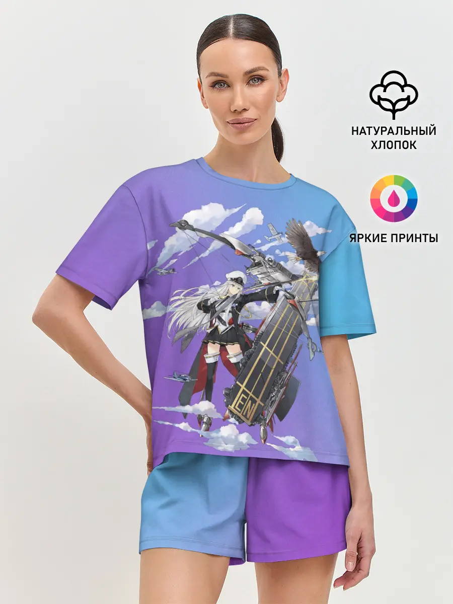 Женская пижама с шортами / Azur Lane Enterprise and Yorktown