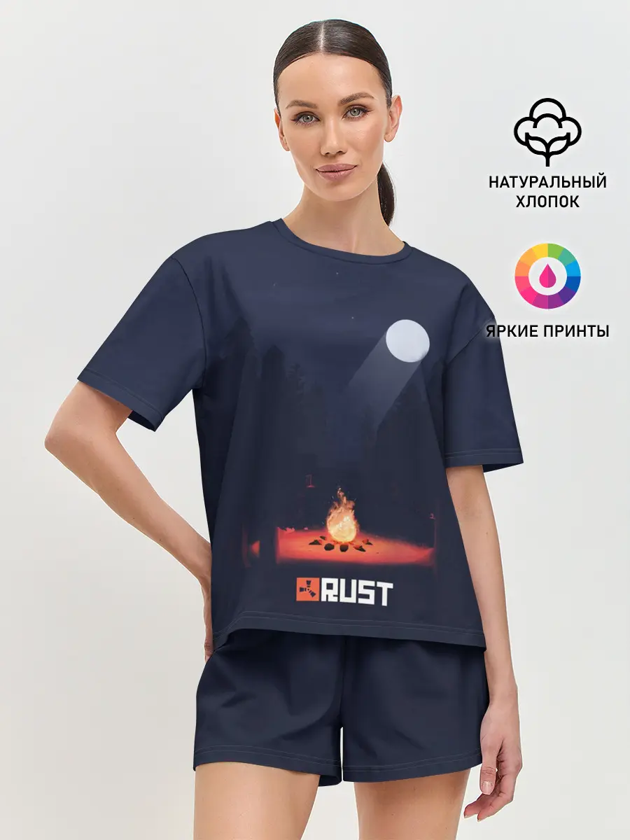 Женская пижама с шортами / Rust