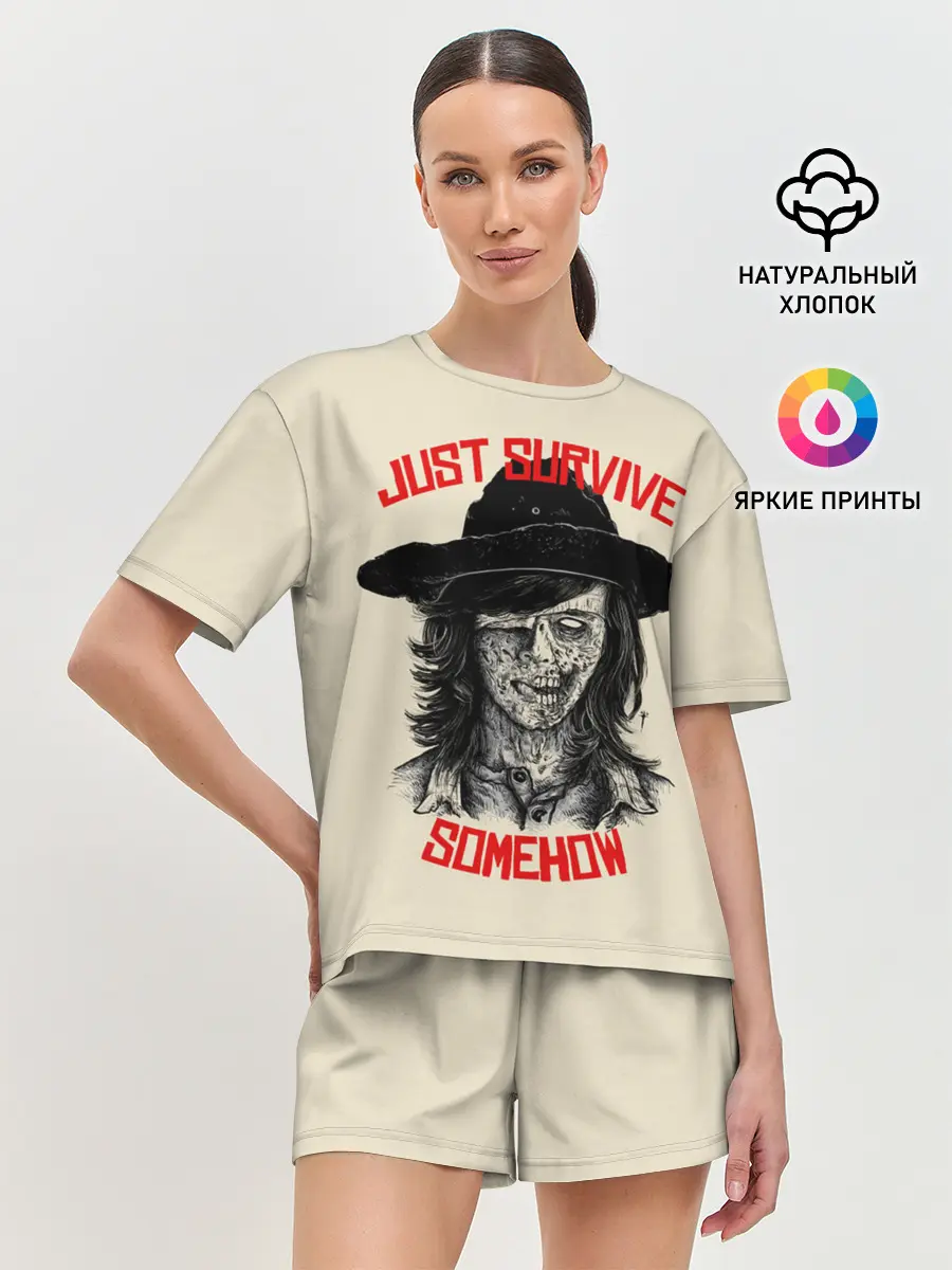 Женская пижама с шортами / Gust survive smehow