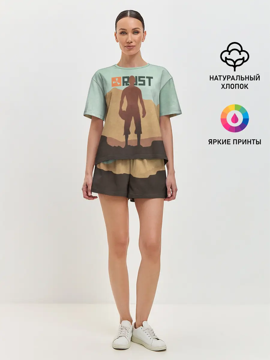 Женская пижама с шортами / Rust