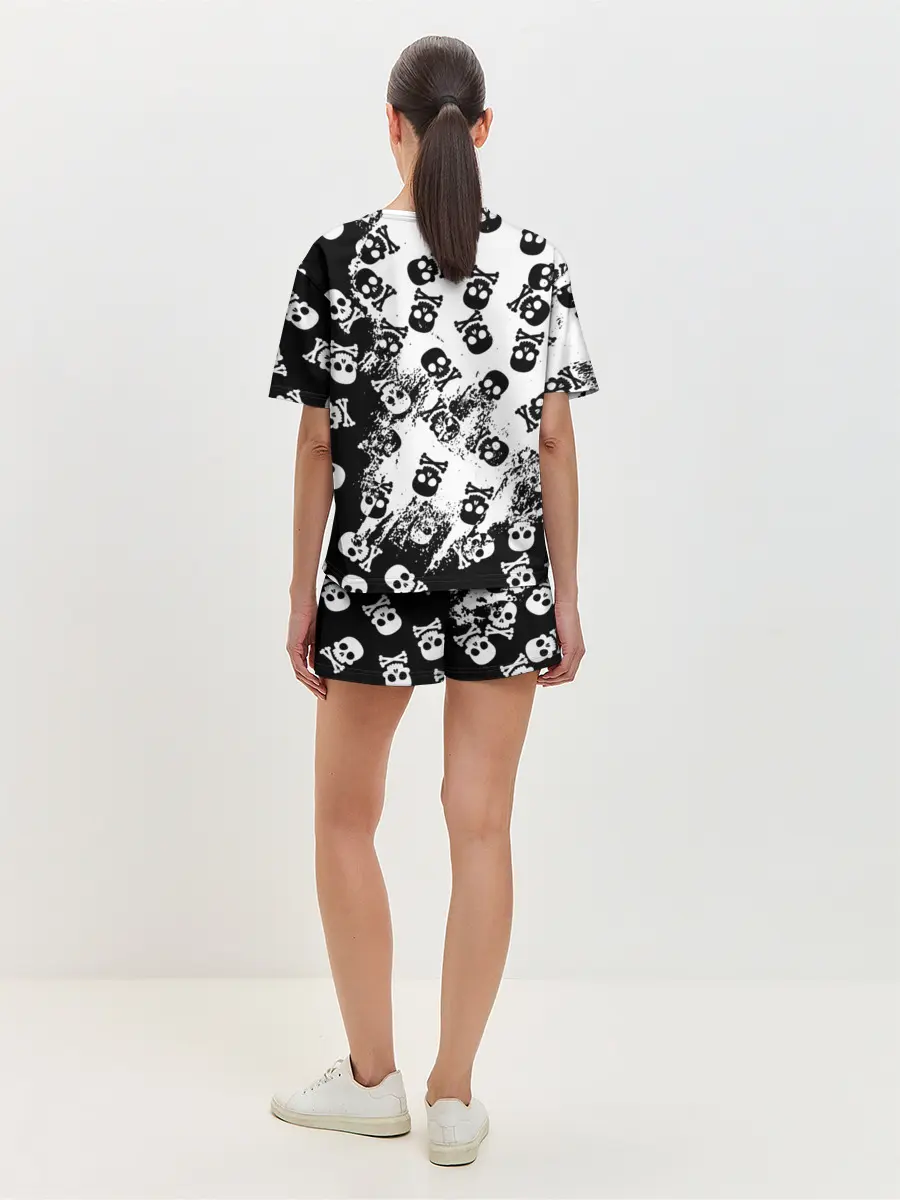 Женская пижама с шортами / Черепа