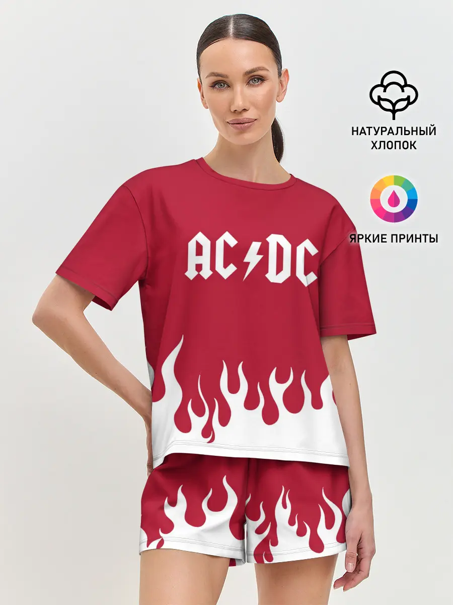 Женская пижама с шортами / AC DC