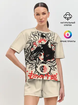 Женская пижама с шортами / Принцесса Мононоке