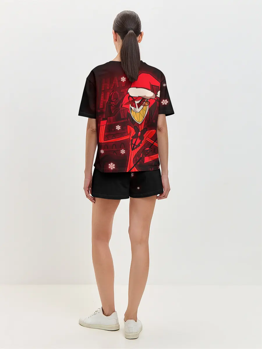 Женская пижама с шортами / Новогодний Отель Хазбин
