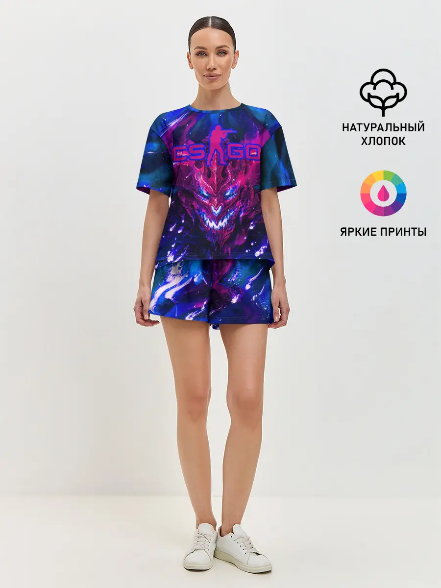 Женская пижама с шортами / CS GO + текстура ТОП