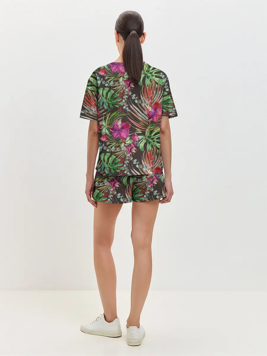 Женская пижама с шортами / Тропики