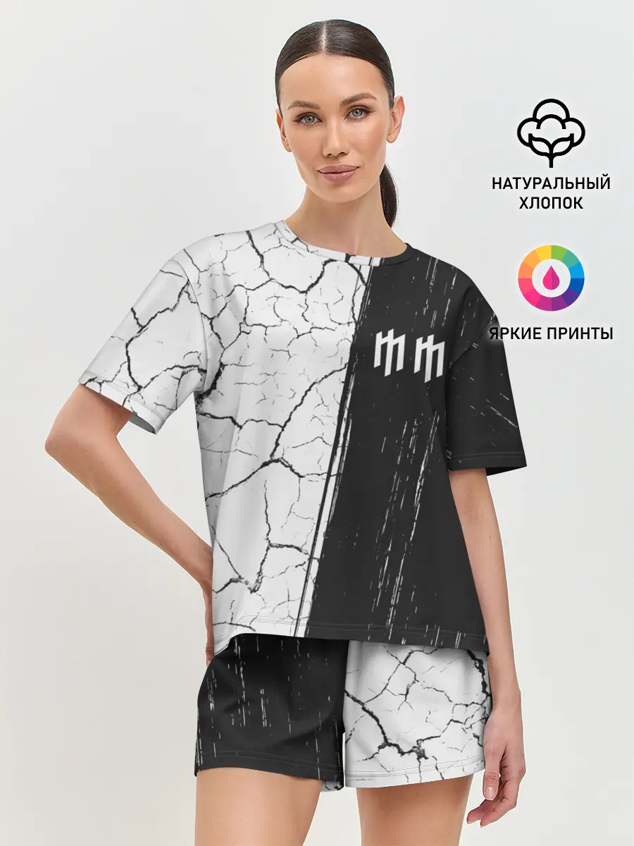 Женская пижама с шортами / MARILYN MANSON / М. МЭНСОН