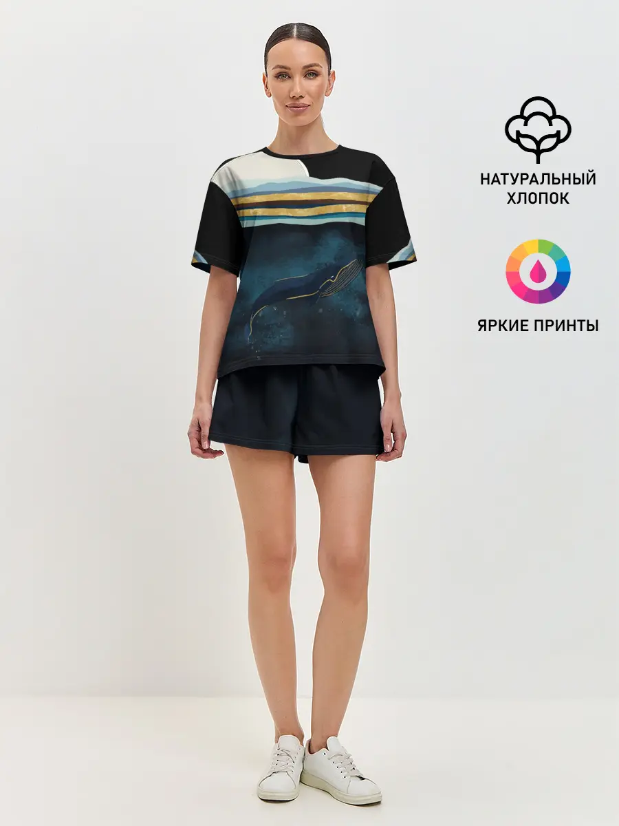 Женская пижама с шортами / Кит