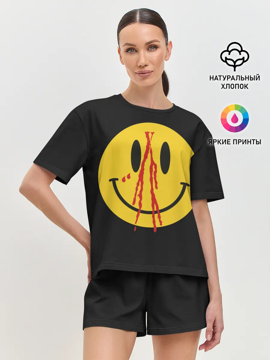 Женская пижама с шортами / Pop Up Smiley