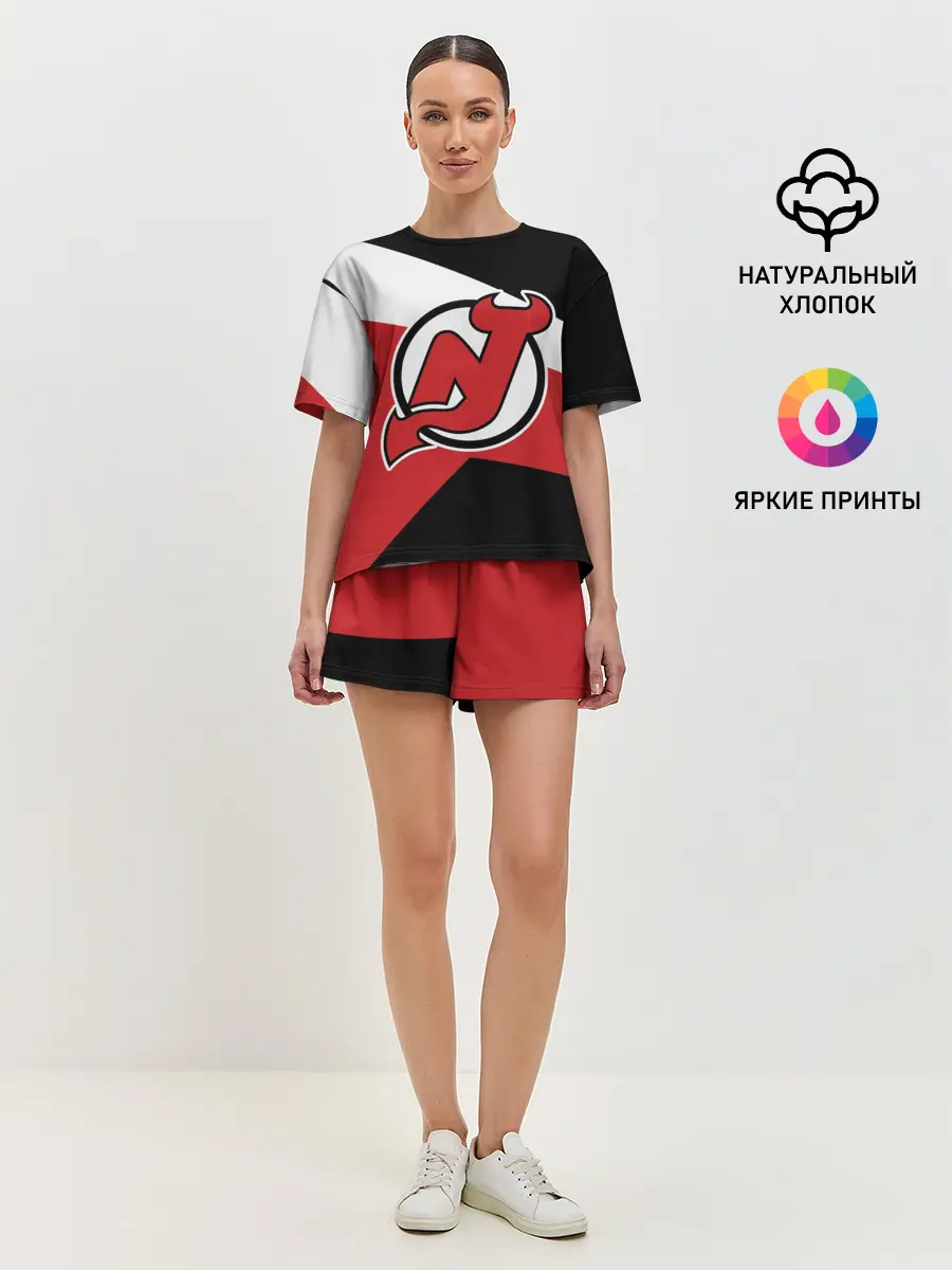 Женская пижама с шортами / Нью-Джерси Девилз
