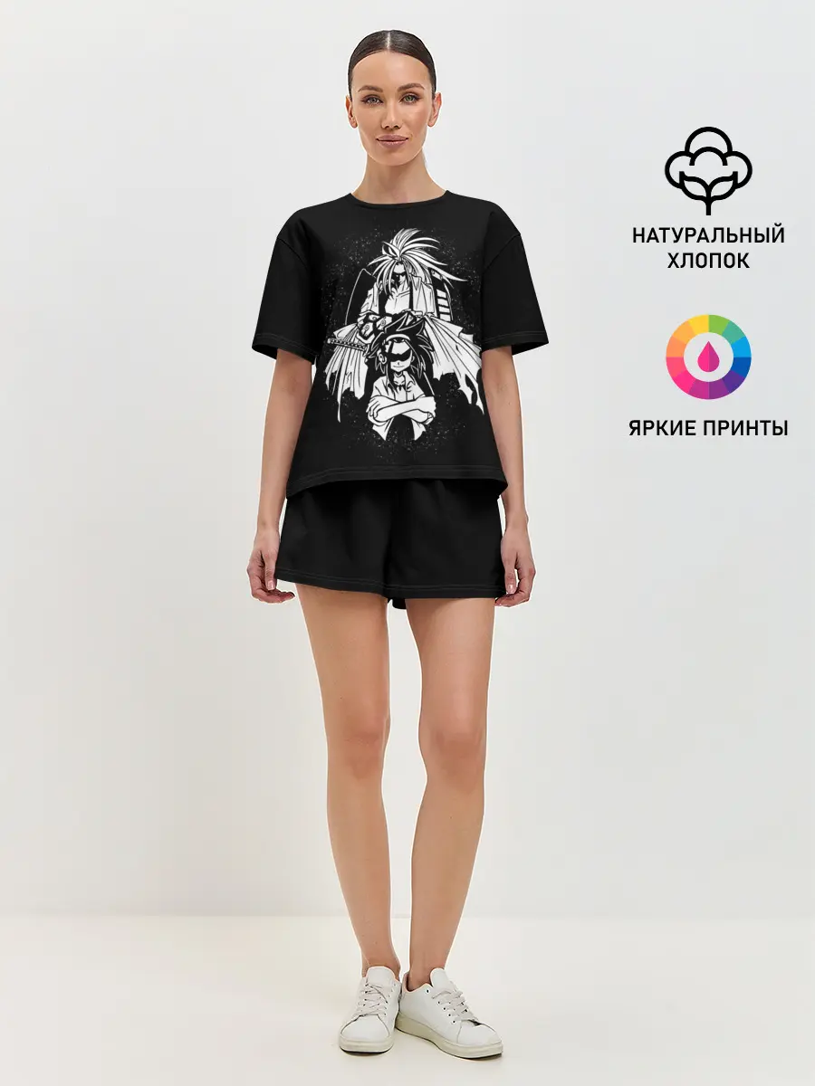 Женская пижама с шортами / Йо Асакура и Амидамару