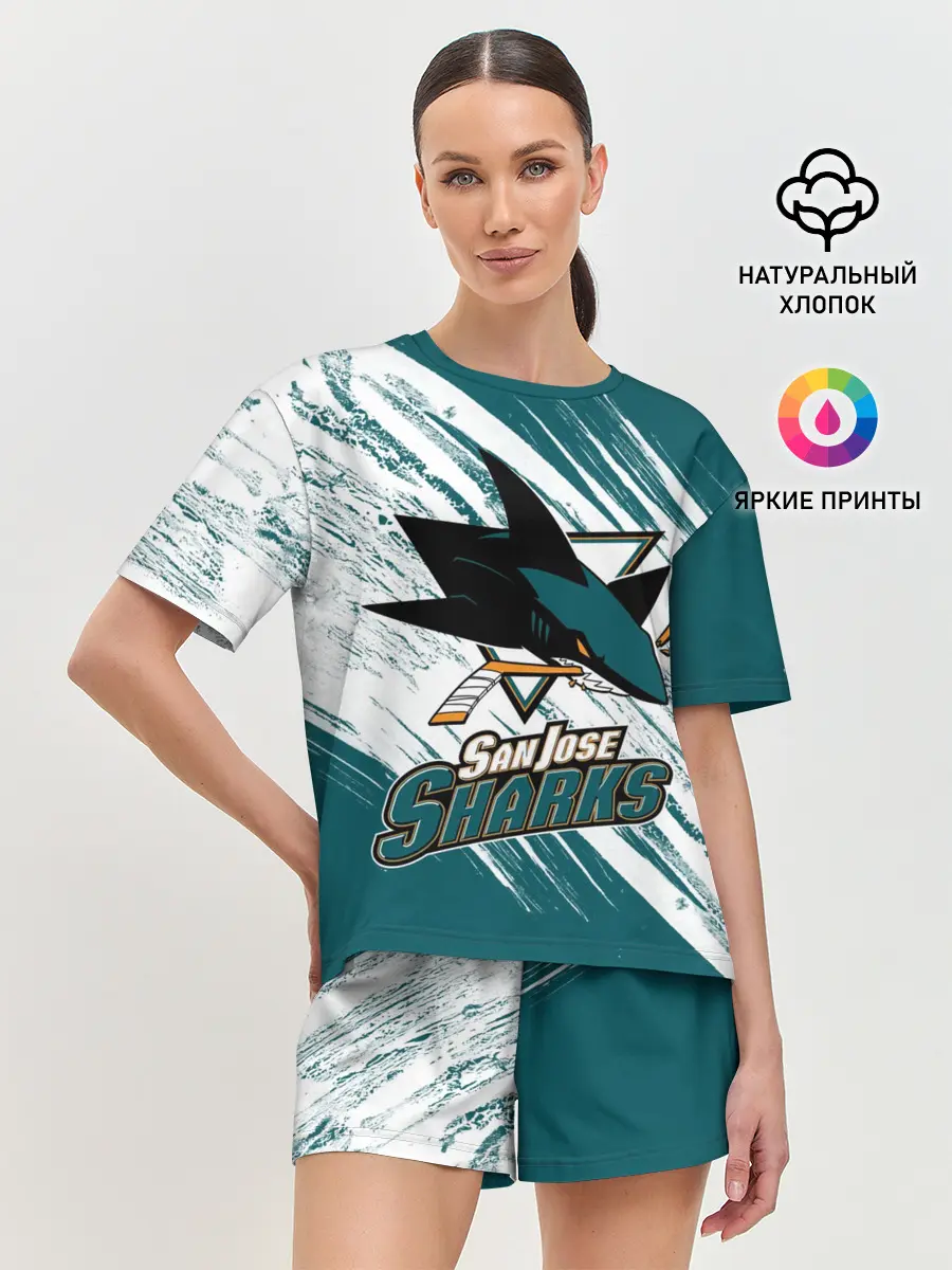 Женская пижама с шортами / Сан-Хосе Шаркс