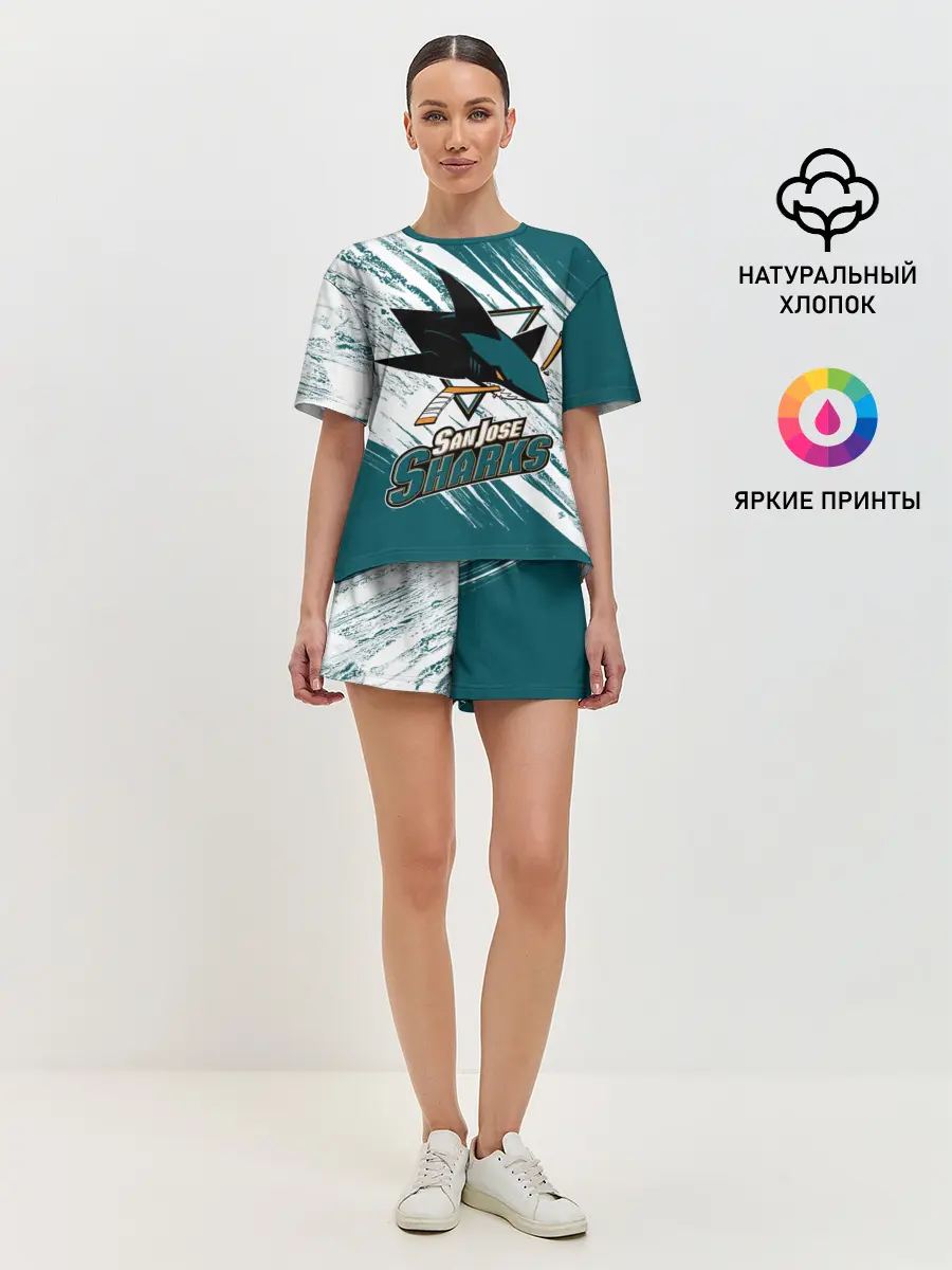 Женская пижама с шортами / Сан-Хосе Шаркс