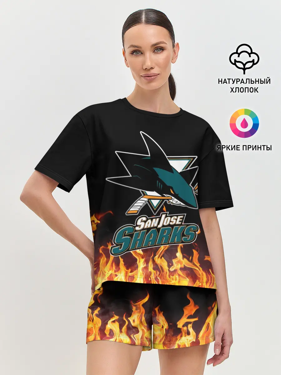 Женская пижама с шортами / Сан-Хосе Шаркс