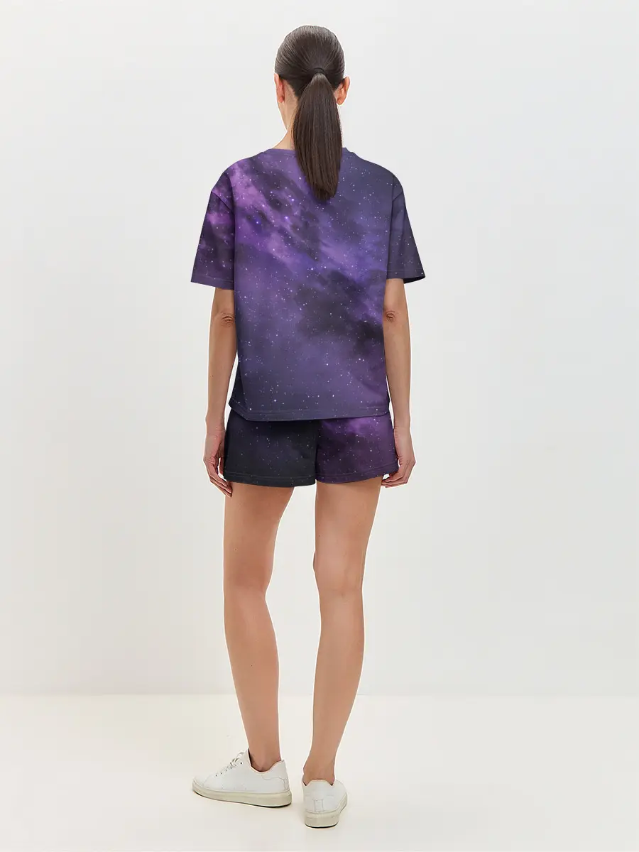 Женская пижама с шортами / Космос
