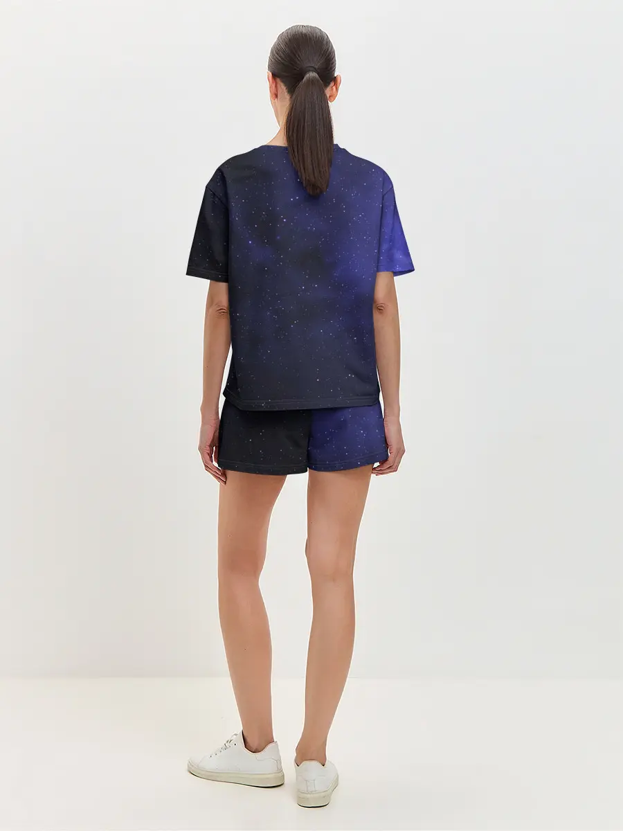 Женская пижама с шортами / Космос
