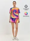Женская пижама с шортами / TIE-DYE MULTICOLOR