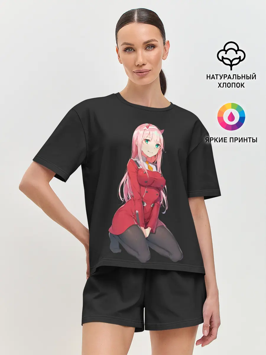 Женская пижама с шортами / Прекрасная Zero Two