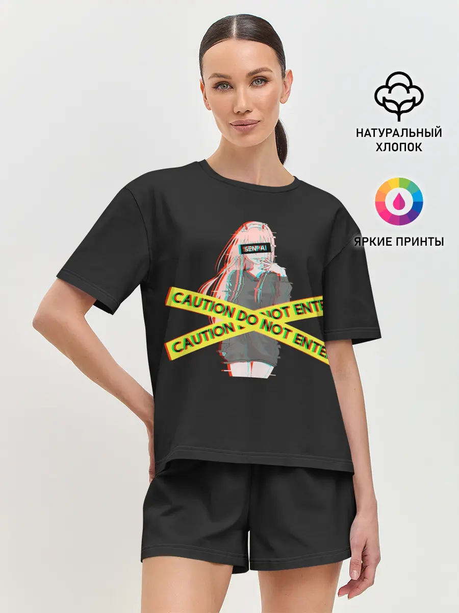 Женская пижама с шортами / Запрещенная Zero Two