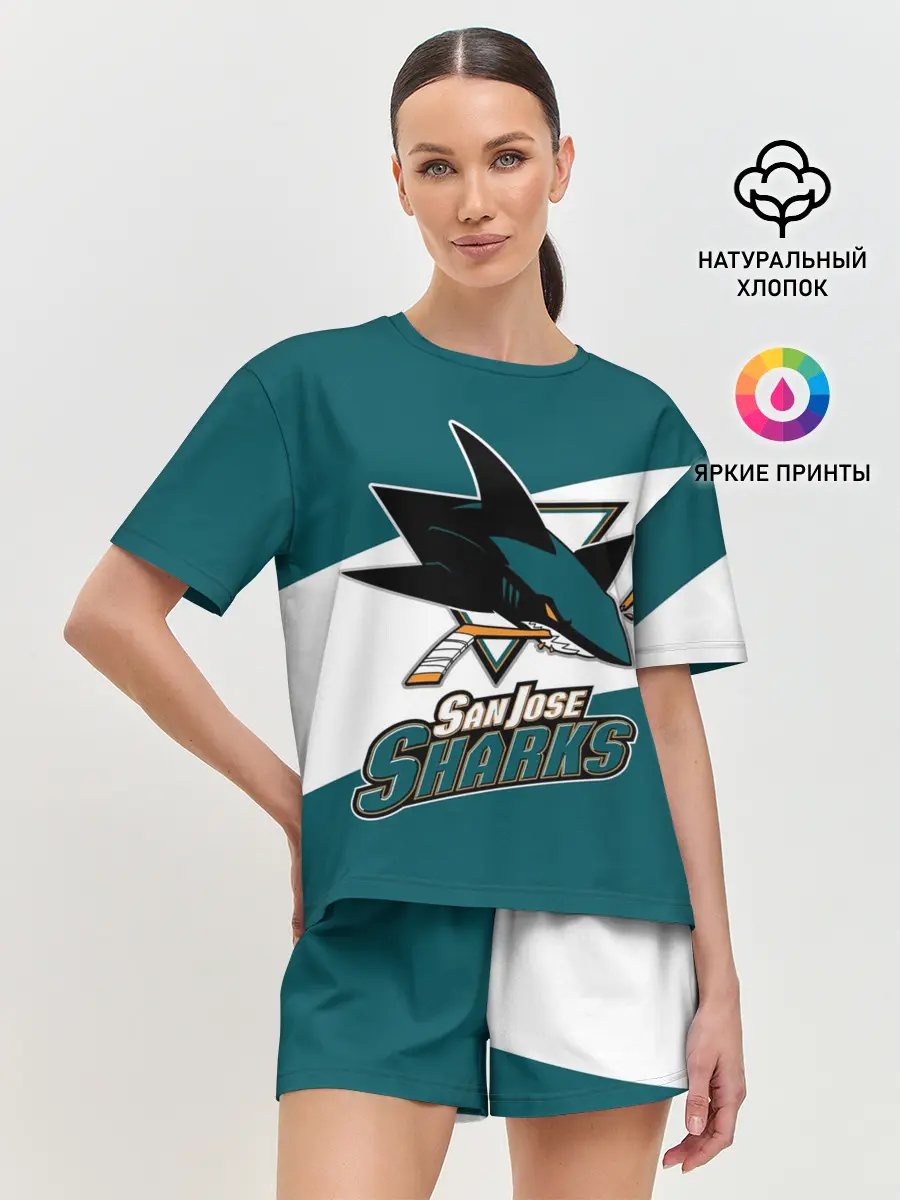 Женская пижама с шортами / Сан Хосе Шаркс