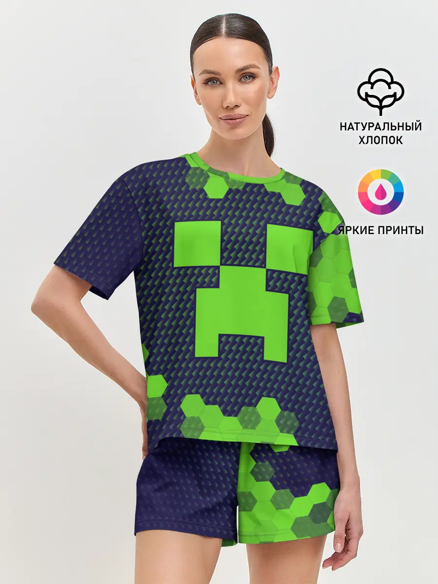 Женская пижама с шортами / MINECRAFT / МАЙНКРАФТ