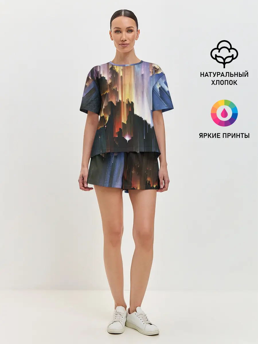 Женская пижама с шортами / Space