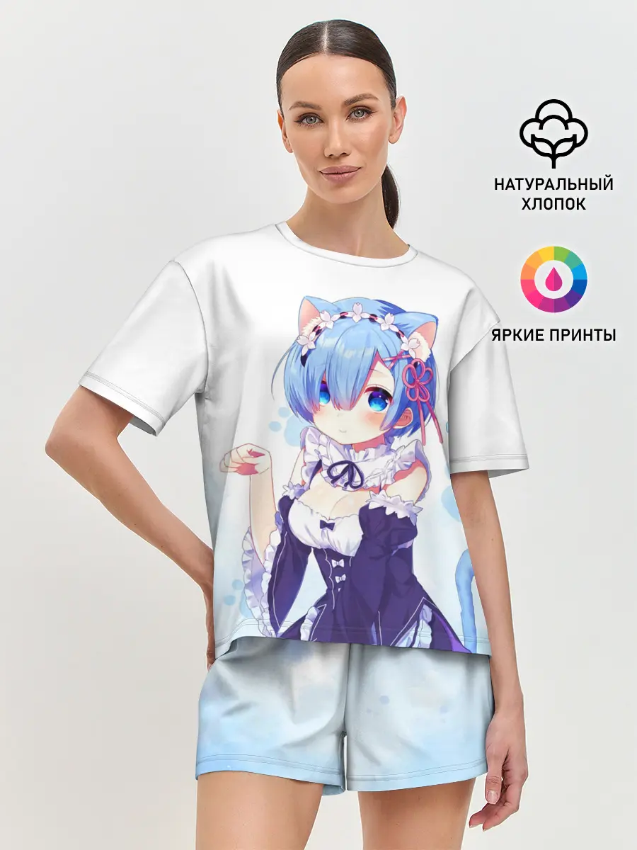 Женская пижама с шортами / Re:Zero, Рем