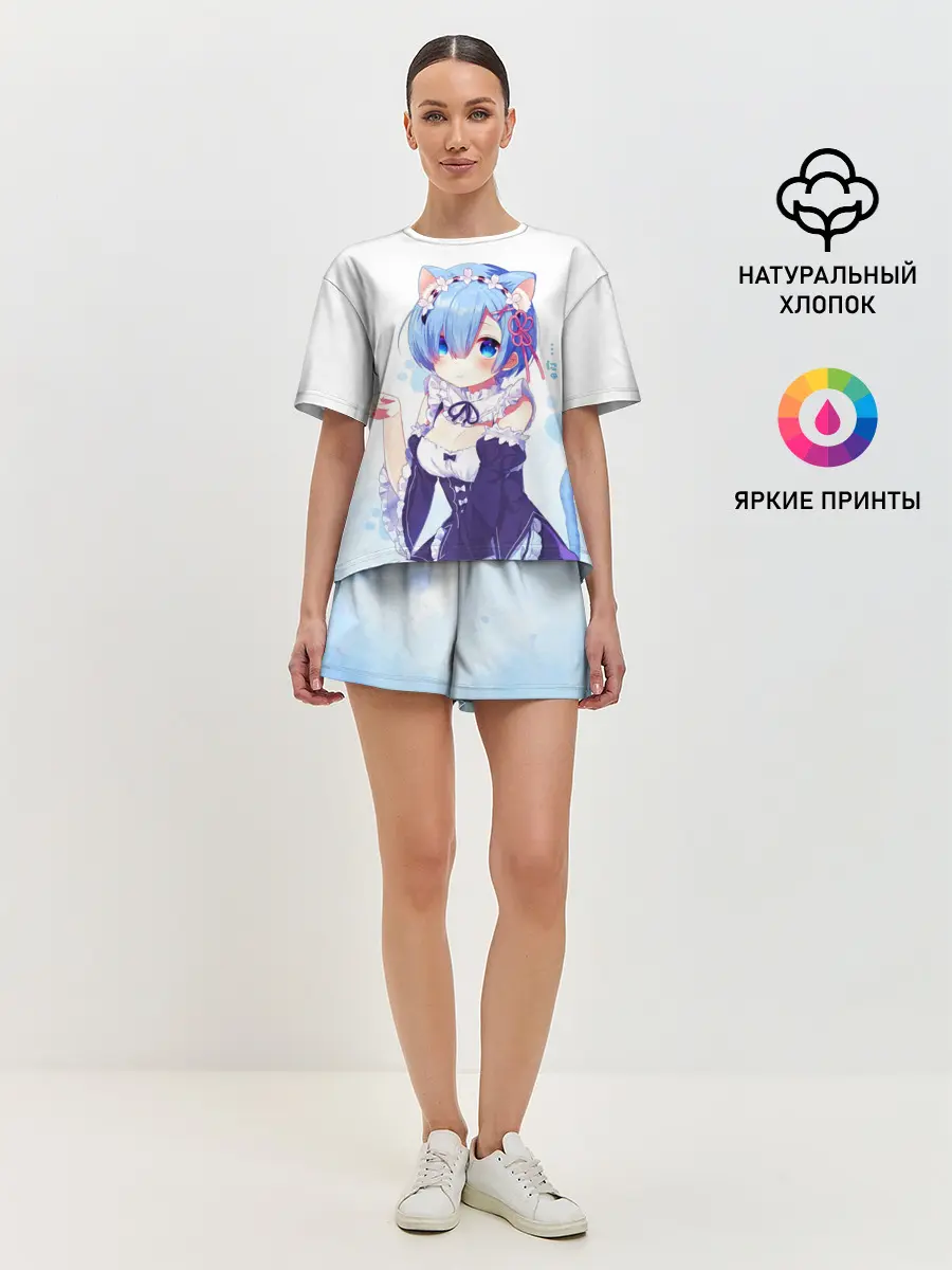 Женская пижама с шортами / Re:Zero, Рем