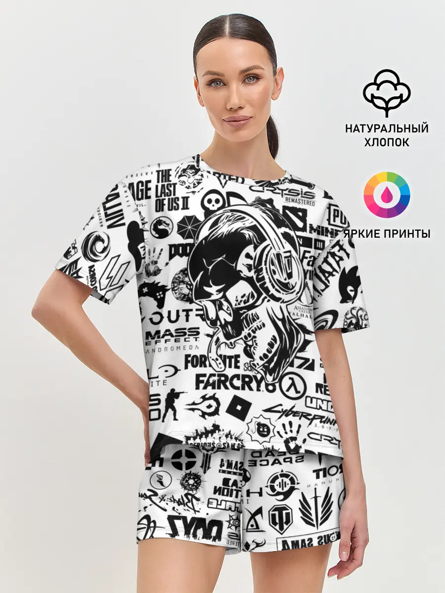 Женская пижама с шортами / PROGAMER | Все Игры