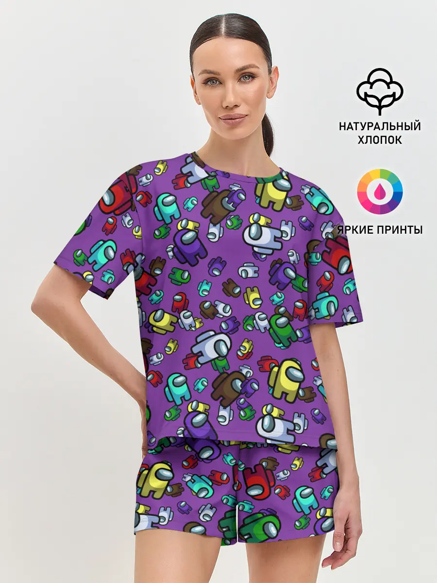 Женская пижама с шортами / Among us