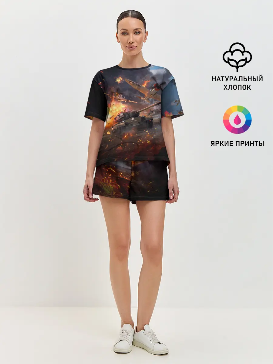 Женская пижама с шортами / Танк