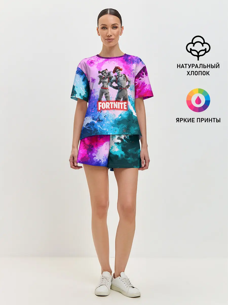 Женская пижама с шортами / fortnite