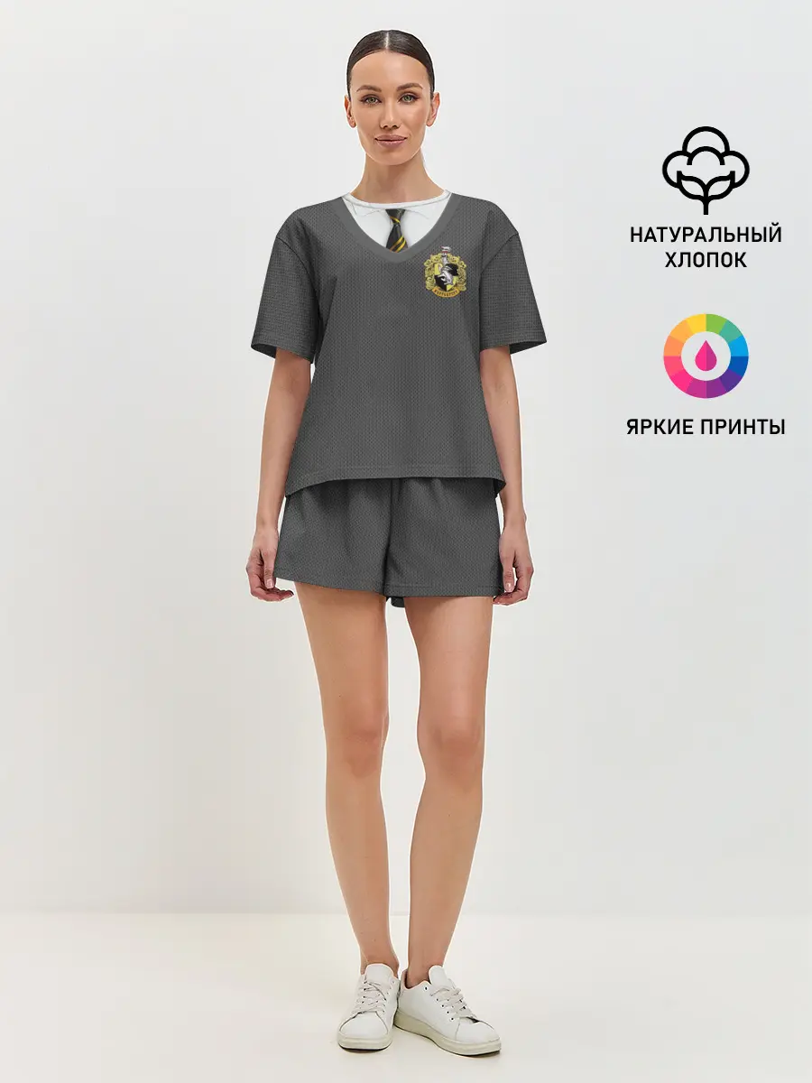 Женская пижама с шортами / Форма Пуффендуя