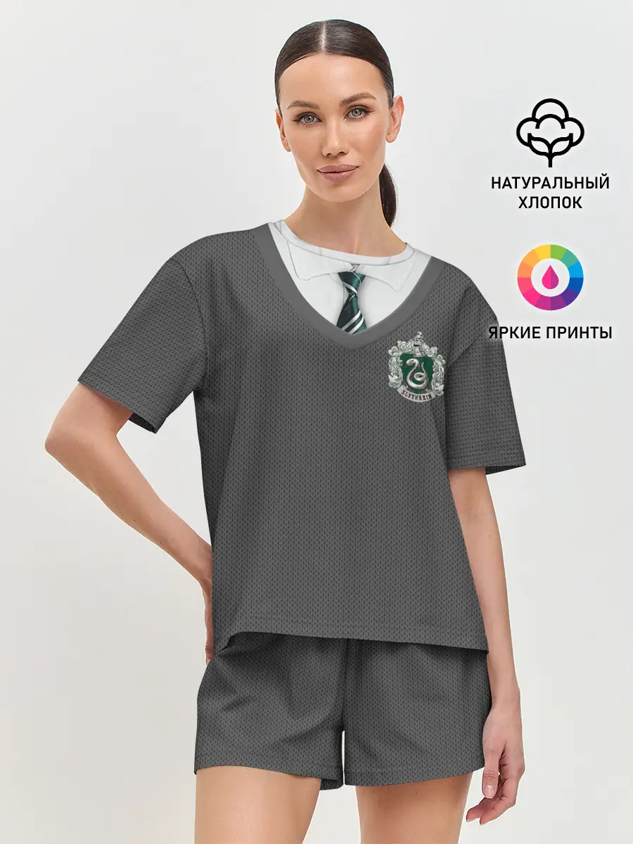 Женская пижама с шортами / Форма Слизерина