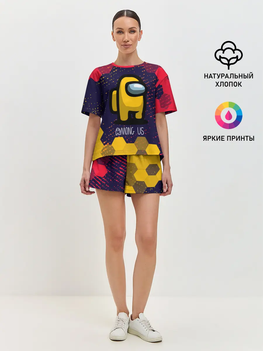 Женская пижама с шортами / AMONG US / АМОНГ АС