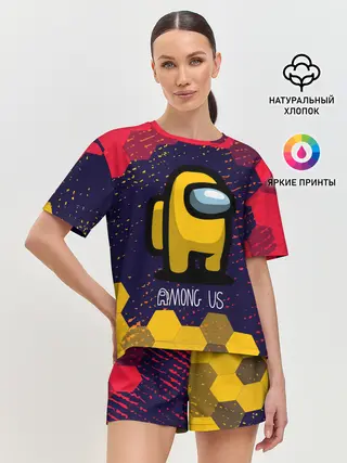 Женская пижама с шортами / AMONG US / АМОНГ АС