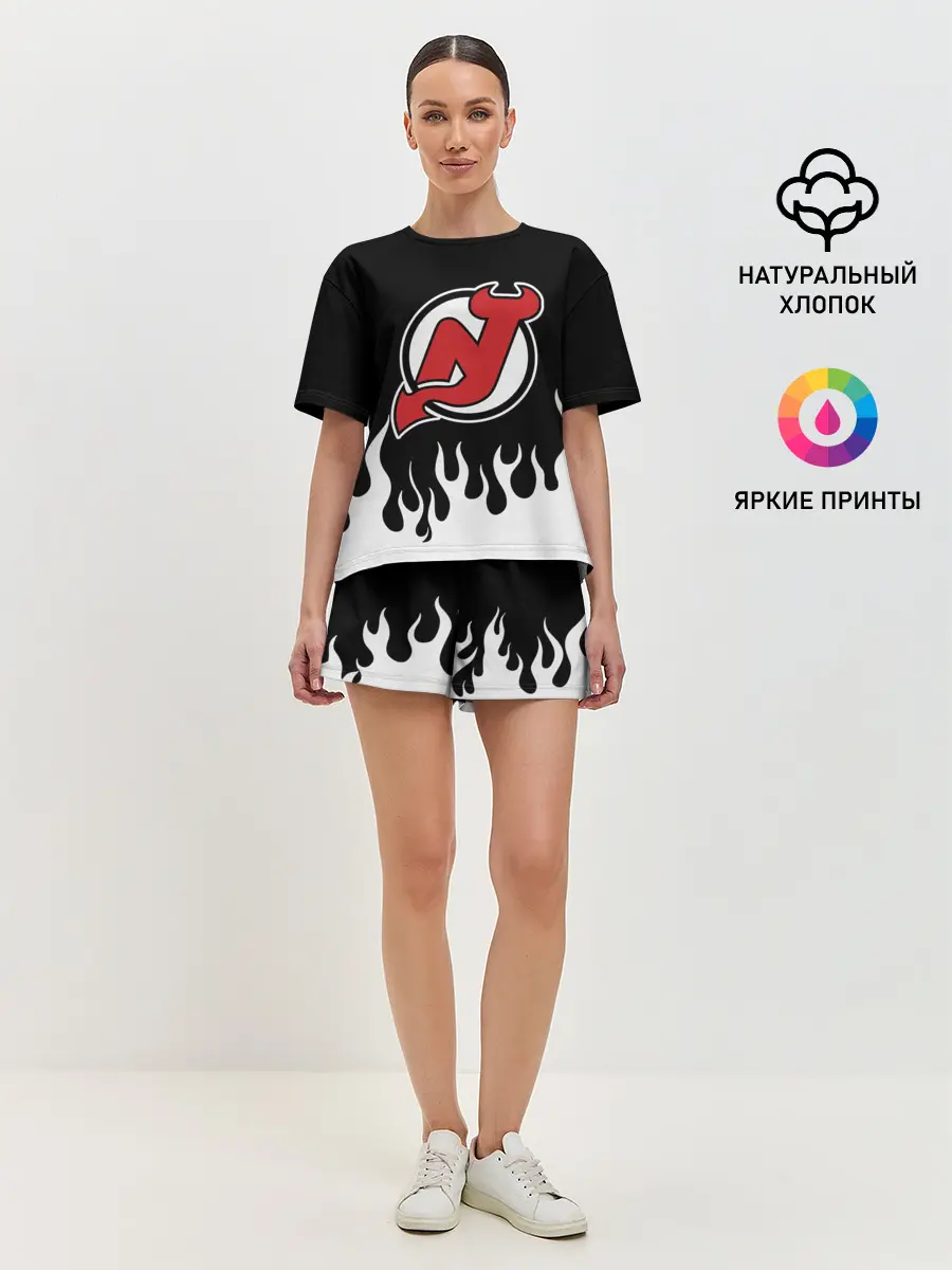 Женская пижама с шортами / Нью-Джерси Девилз