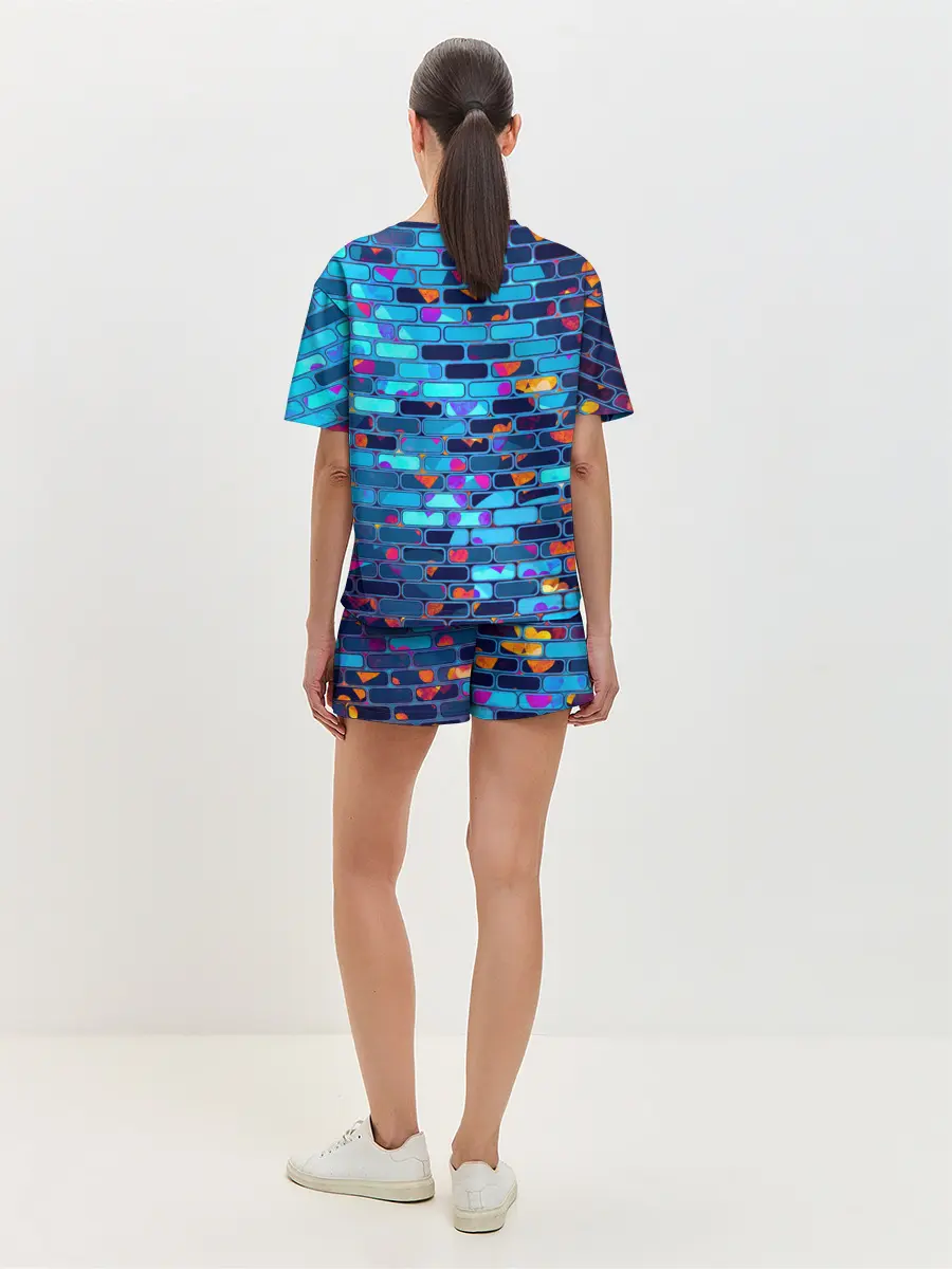 Женская пижама с шортами / Кирпичики.