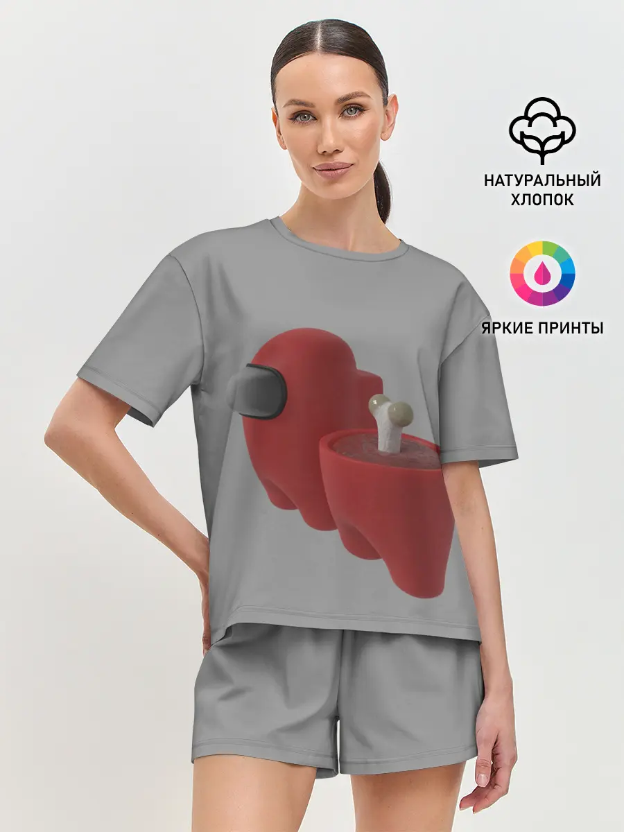 Женская пижама с шортами / Among Us - Human