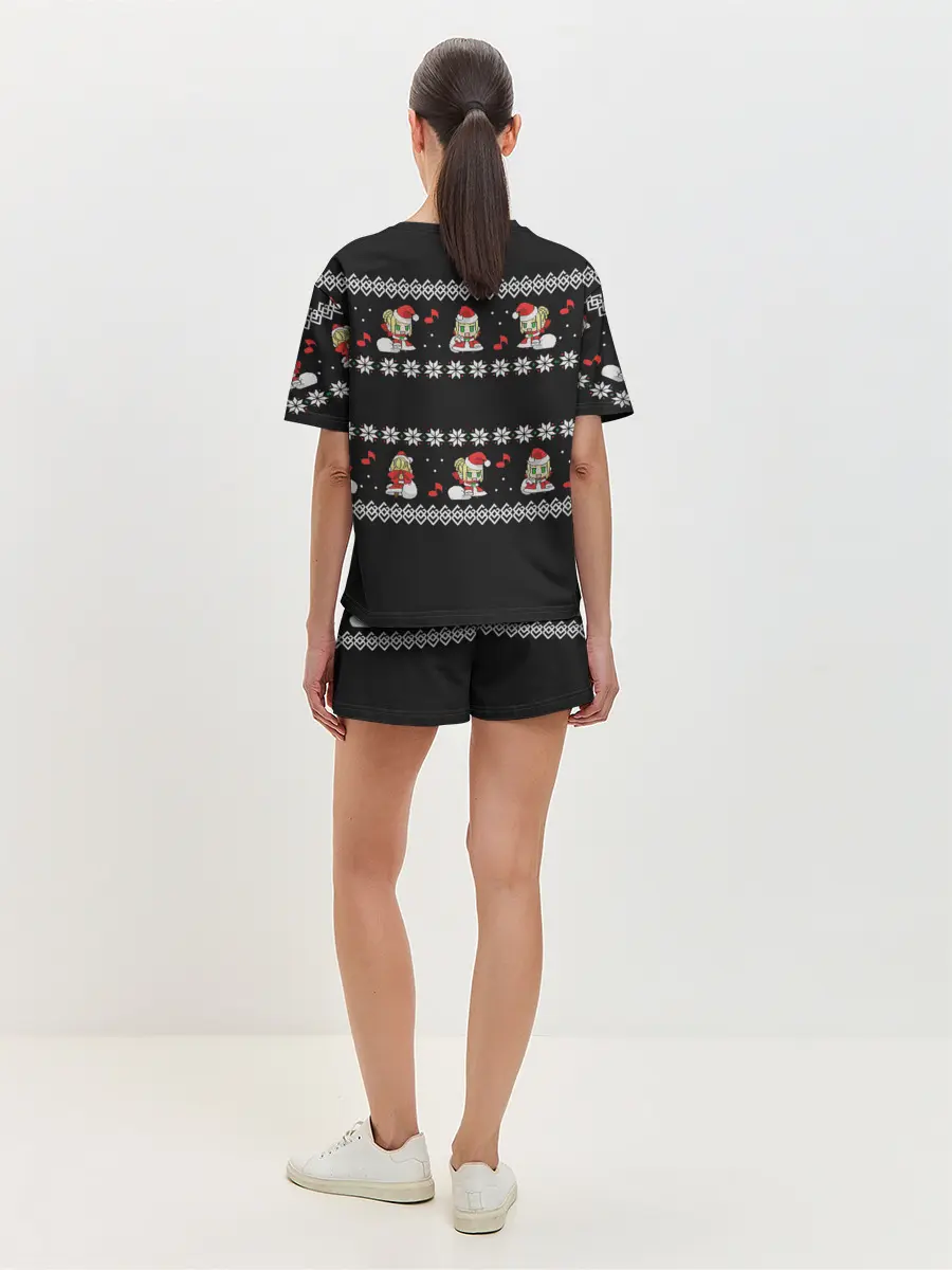 Женская пижама с шортами / merry christmas padoru