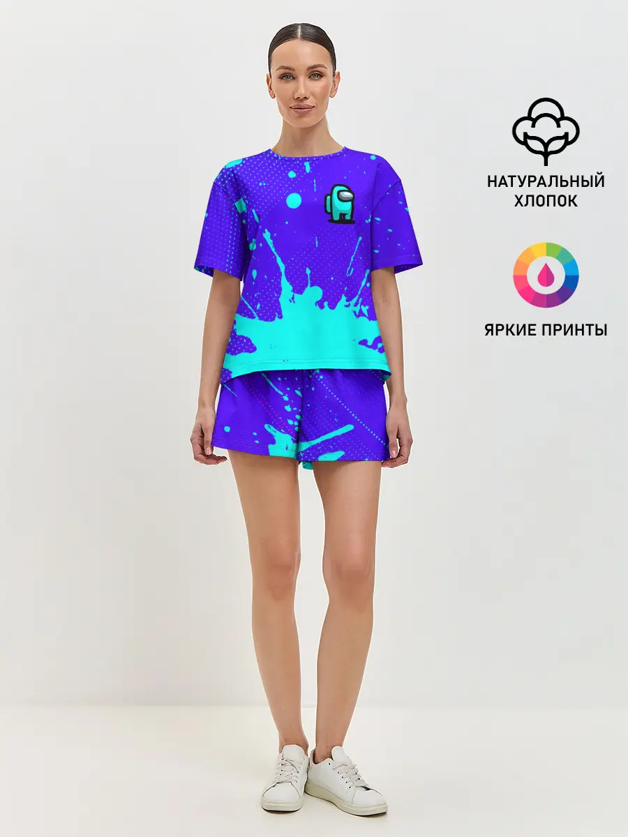 Женская пижама с шортами / AMONG US / АМОНГ АС